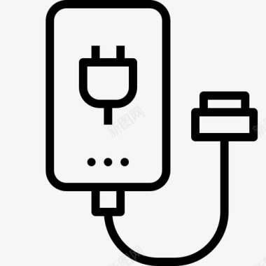 电力银行充电器电池充电图标图标