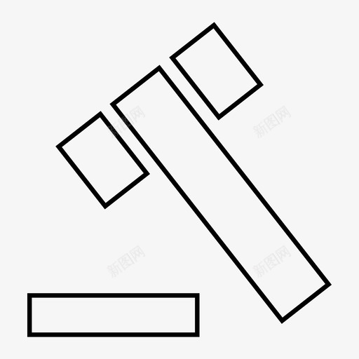 木槌裁决锤子图标svg_新图网 https://ixintu.com 判决 木槌 法官 裁决 锤子