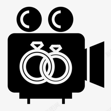 婚礼视频爱情电影图标图标
