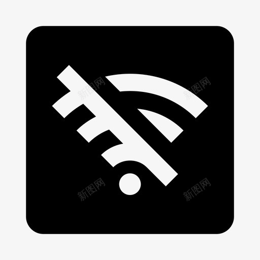 关闭wifi划出互联网图标svg_新图网 https://ixintu.com 互联网 关闭wifi 划出 固态 接口2