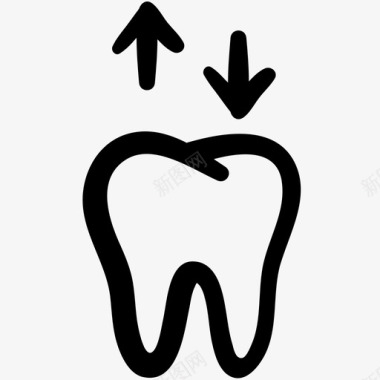 可摘义齿牙科涂鸦图标图标