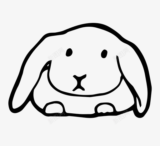 兔子动物手绘图标svg_新图网 https://ixintu.com 兔子 动物 宠物 手绘 树皮