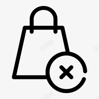 袋子移除取消购物图标图标