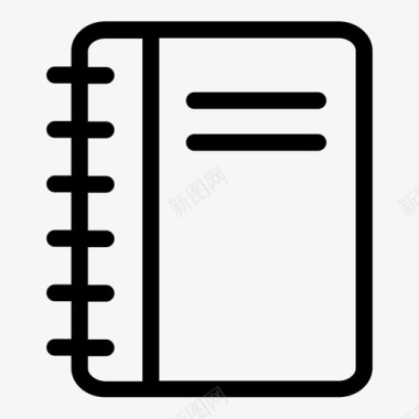 笔记本家庭作业学校图标图标