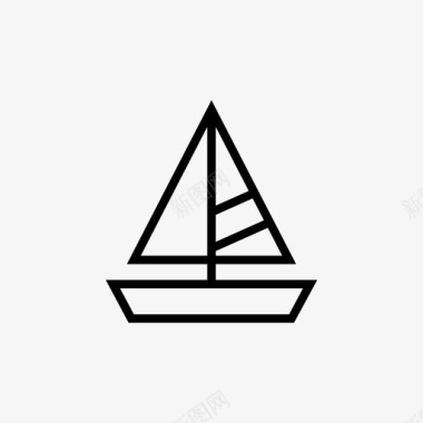 帆船海洋水务局图标图标