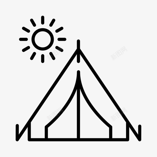 露营探险户外图标svg_新图网 https://ixintu.com 帐篷 户外 探险 露营