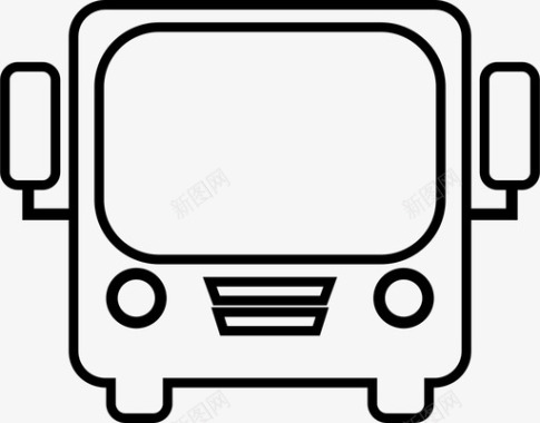 公共汽车司机乘客图标图标