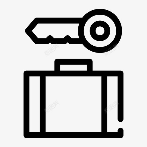 行李保管钥匙保险箱图标svg_新图网 https://ixintu.com 保险箱 旅行箱 行李保管 象形图 钥匙