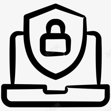 电脑保护笔记本电脑inky安全第6卷图标图标