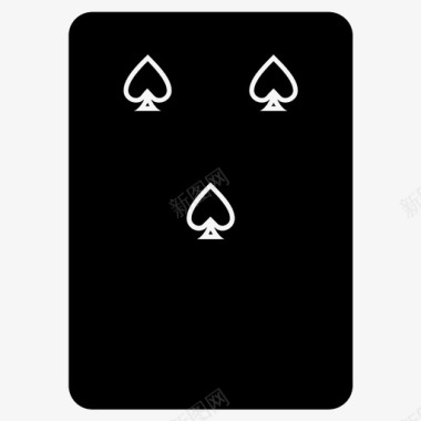 扑克牌5黑桃扑克图标图标
