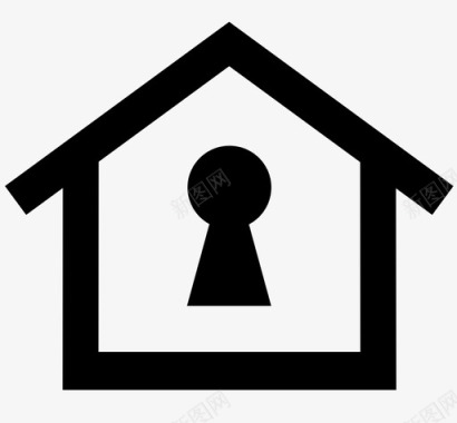 锁房家锁孔图标图标