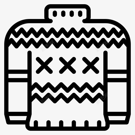 毛衣圣诞节假日图标svg_新图网 https://ixintu.com 假日 冬季 圣诞系列 圣诞节 毛衣