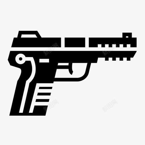 枪手枪武器图标svg_新图网 https://ixintu.com 手枪 枪 武器 游戏符号图标