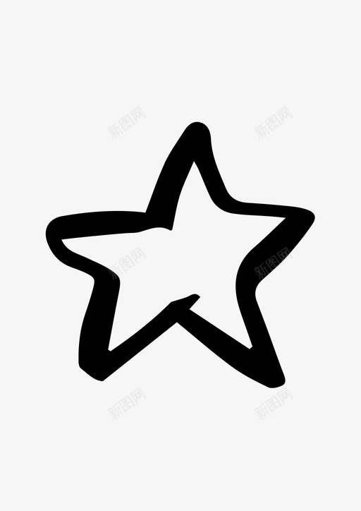 星星绘图五图标svg_新图网 https://ixintu.com 五 手绘 星星 绘图