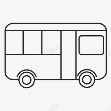 公共汽车公共交通班车图标图标