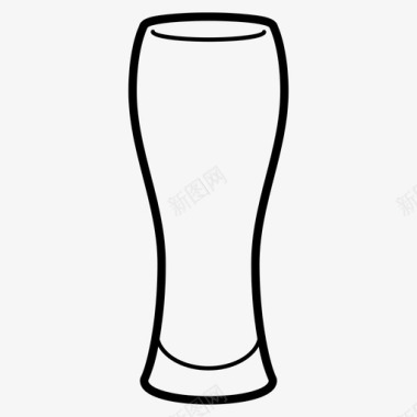 纵帆船啤酒杯酒精酒精瓶玻璃图标图标