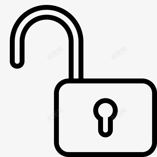 icon-115-lock-opensvg_新图网 https://ixintu.com icon-115-lock-open