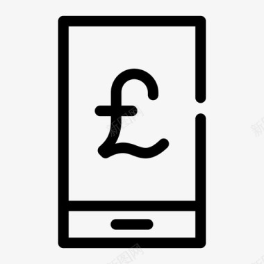 英镑电话货币移动电话图标图标