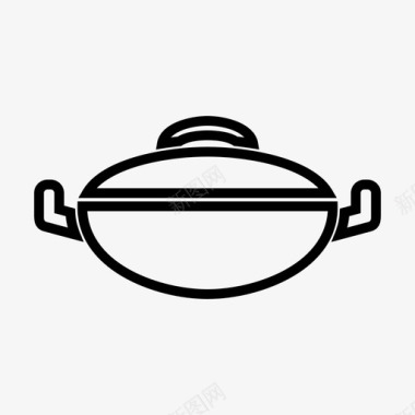 炒锅厨师炊具图标图标