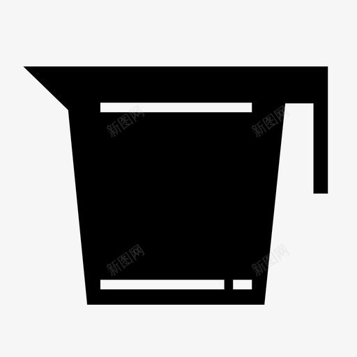 量杯杯子水罐图标svg_新图网 https://ixintu.com 卫生设施 杯子 水罐 浴室字形图标 量杯