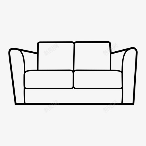 沙发椅子家具图标svg_新图网 https://ixintu.com 客厅 家具 椅子 沙发 沙发家具 躺椅