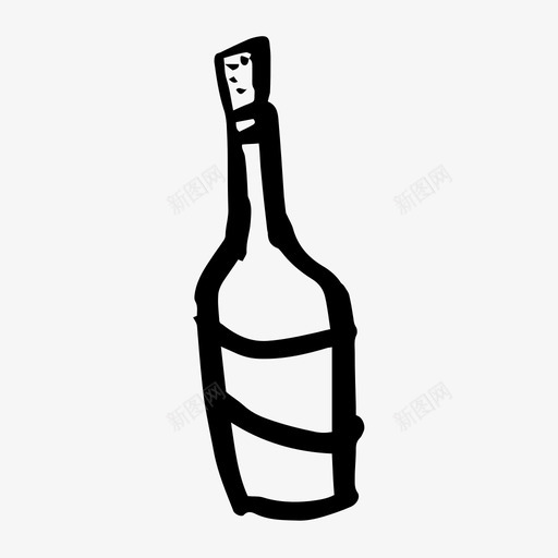 软木瓶酒饮料图标svg_新图网 https://ixintu.com 手绘酒 葡萄酒 软木瓶 酒 饮料