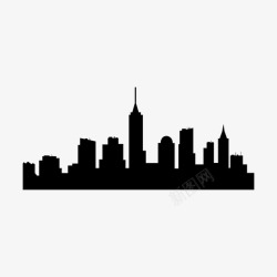 纽约天际线纽约天际线建筑现代图标高清图片