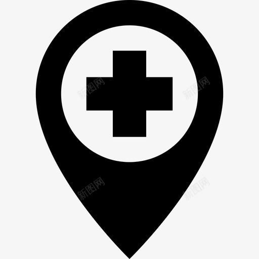 mappin医院地址目的地图标svg_新图网 https://ixintu.com mappin mappin医院 pins和flags 位置 地址 目的地