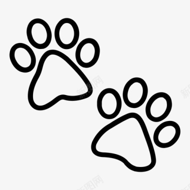 爪印狗脚图标图标