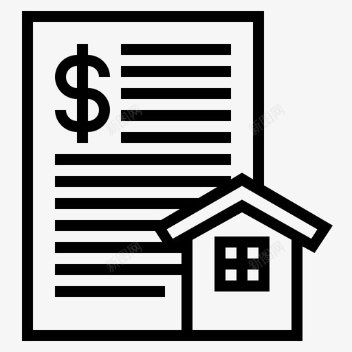 按揭买房再抵押房子图标svg_新图网 https://ixintu.com 买房 再抵押房子 卖房子 按揭
