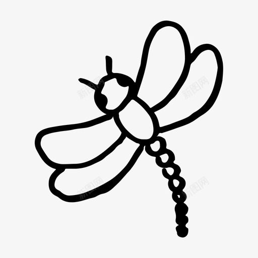 蜻蜓昆虫自然图标svg_新图网 https://ixintu.com 昆虫 粗略的图标 自然 蜻蜓