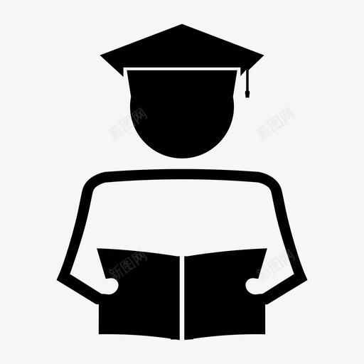 学生大学学习图标svg_新图网 https://ixintu.com 大学 大学生 学习 学生 阅读