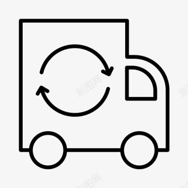 搬运工房屋移动卡车图标图标