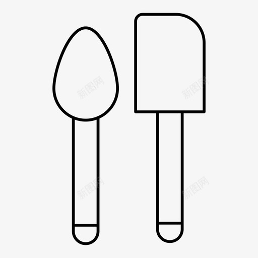 厨师铲子勺子图标svg_新图网 https://ixintu.com 勺子 厨师 铲子