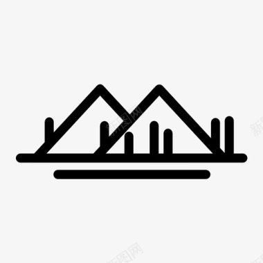 山海拔风景图标图标