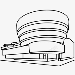 所罗门标志所罗门古根海姆博物馆建筑弗兰克劳埃德赖特图标高清图片