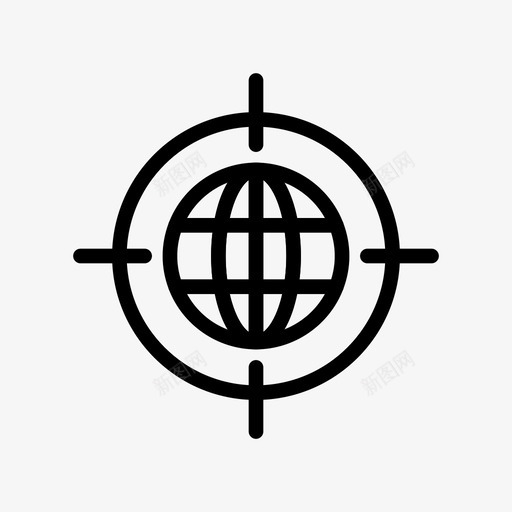 世界商业地球图标svg_新图网 https://ixintu.com 世界 商业 商业和金融线图标 地球 焦点 目标