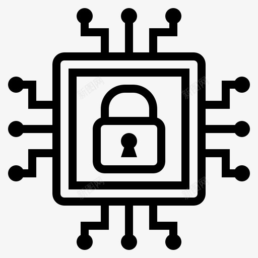 微芯片互联网安全在线安全图标svg_新图网 https://ixintu.com 互联网安全 在线安全 安全芯片 微芯片