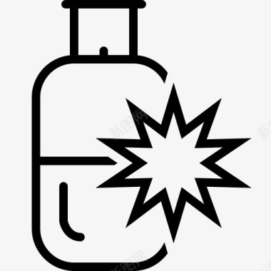 煤气罐爆炸爆炸机钢瓶图标图标