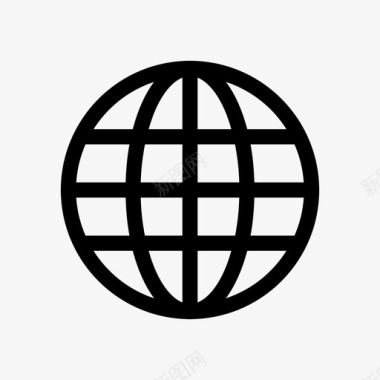互联网符号地球仪图标图标
