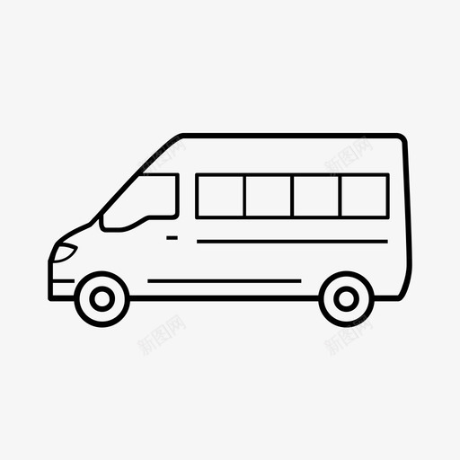 厢式货车小型MPV运输图标svg_新图网 https://ixintu.com 保姆车 卡车 厢式货车 小型MPV 车辆运输 运输