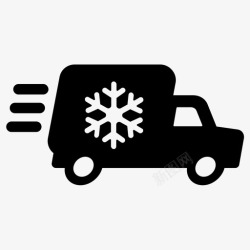 冷藏车冷冻冷藏车图标高清图片