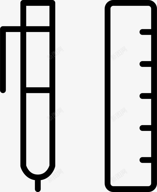 书写工具量具钢笔图标svg_新图网 https://ixintu.com 书写 书写工具 尺子 文书薄 量具 钢笔