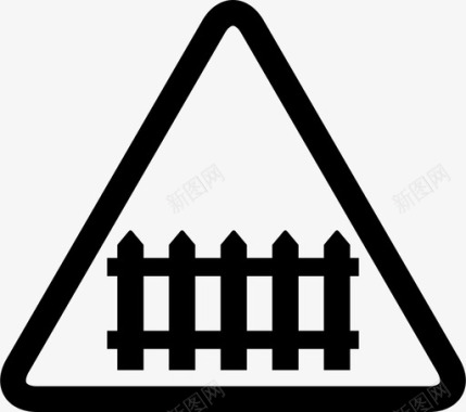 铁路道口标志护栏火车图标图标