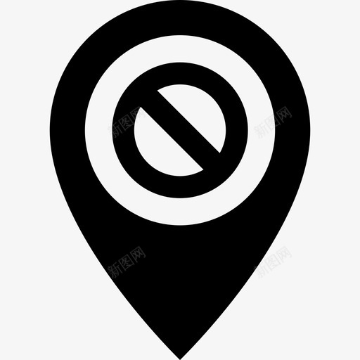 地图标识被拒绝距离禁止svg_新图网 https://ixintu.com 图钉和标志 地图标识 地图标识被拒绝 平面化 禁止 距离