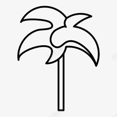 树自然棕榈树图标图标