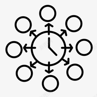 时间管理协作项目图标图标