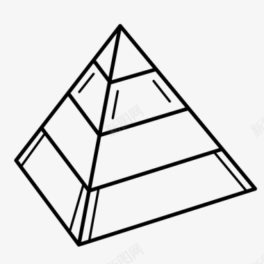 金字塔图表图形图标图标