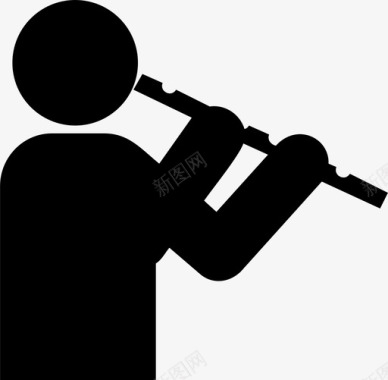 长笛手音乐音乐家图标图标