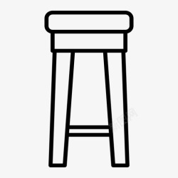 荣誉台室内设计凳子台凳家具图标高清图片